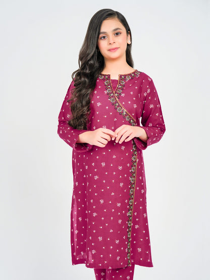 2 Piece Khaddar Suit-Embroidered
