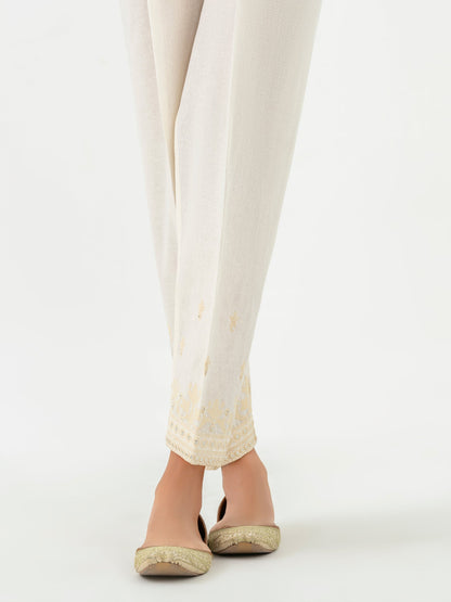 Khaddar Trouser-Embroidered (Pret)