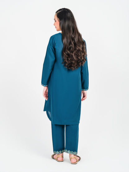 2 Piece Khaddar Suit-Embroidered