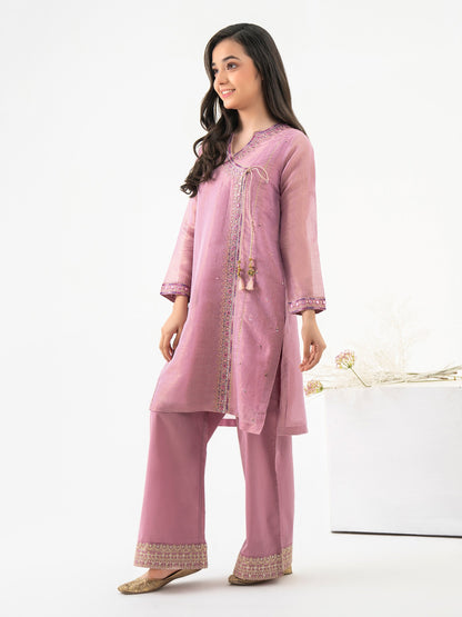 2 Piece Cotton Net Suit-Embroidered (Pret)