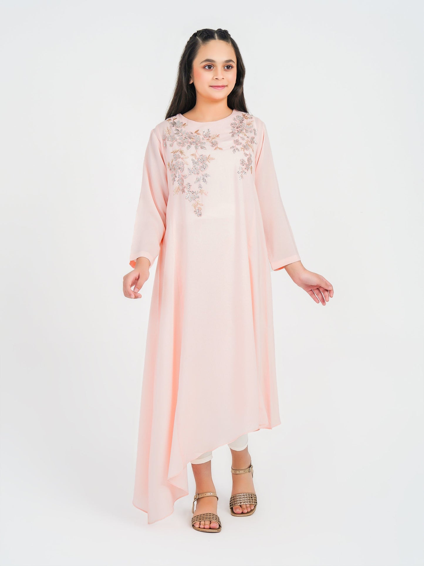 Raw Silk Shirt-Embroidered