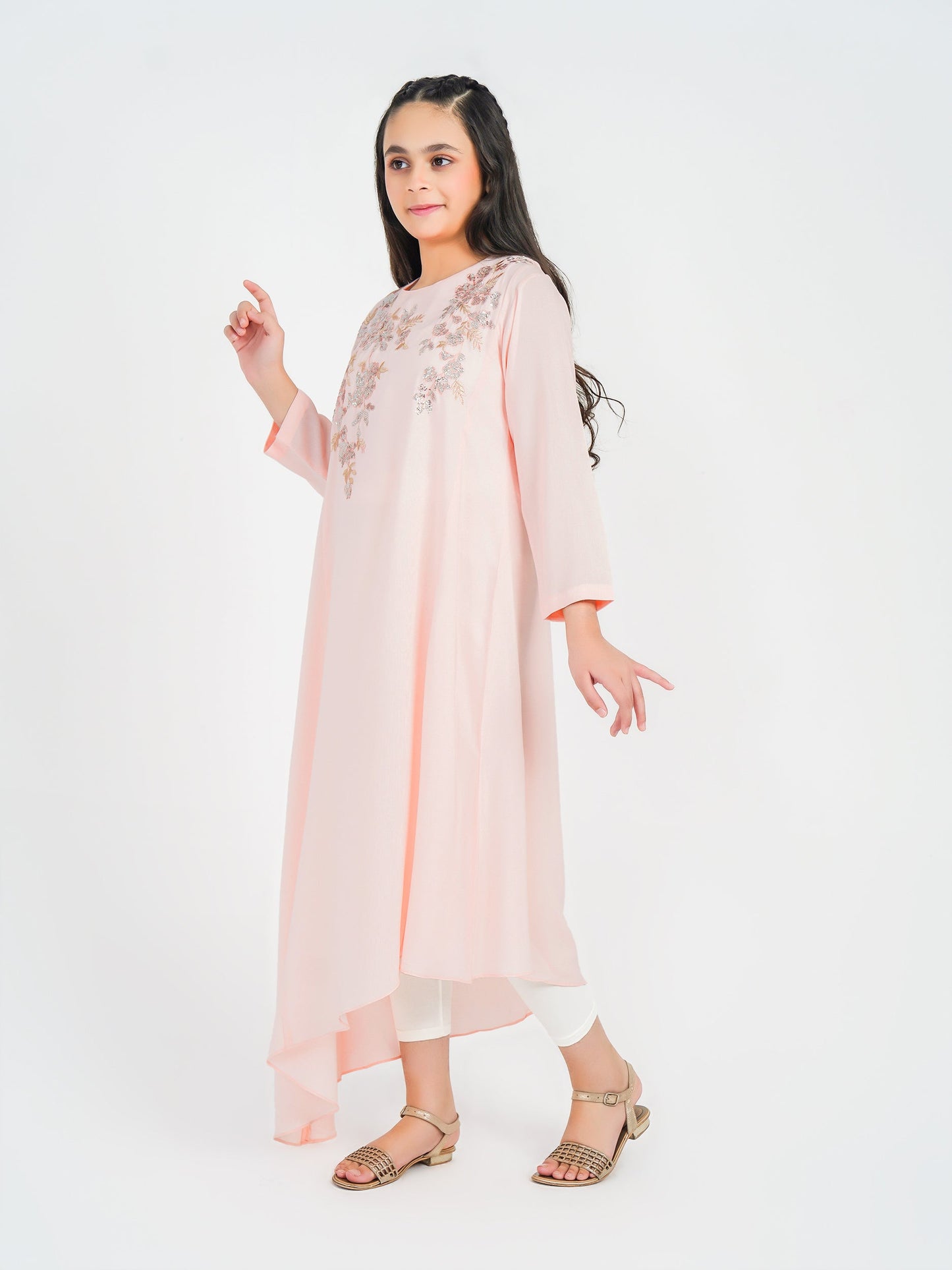Raw Silk Shirt-Embroidered