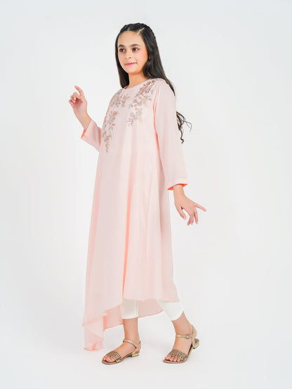Raw Silk Shirt-Embroidered