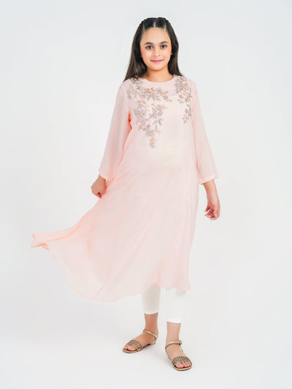 Raw Silk Shirt-Embroidered
