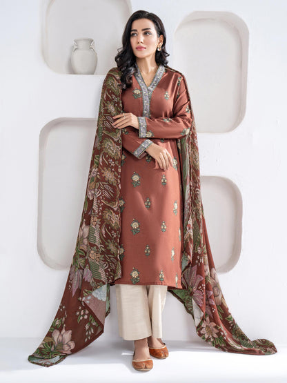 2 Piece Khaddar Suit-Printed(Unstitched)