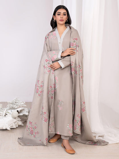 3 Piece Khaddar Suit-Paste Print(Unstitched)