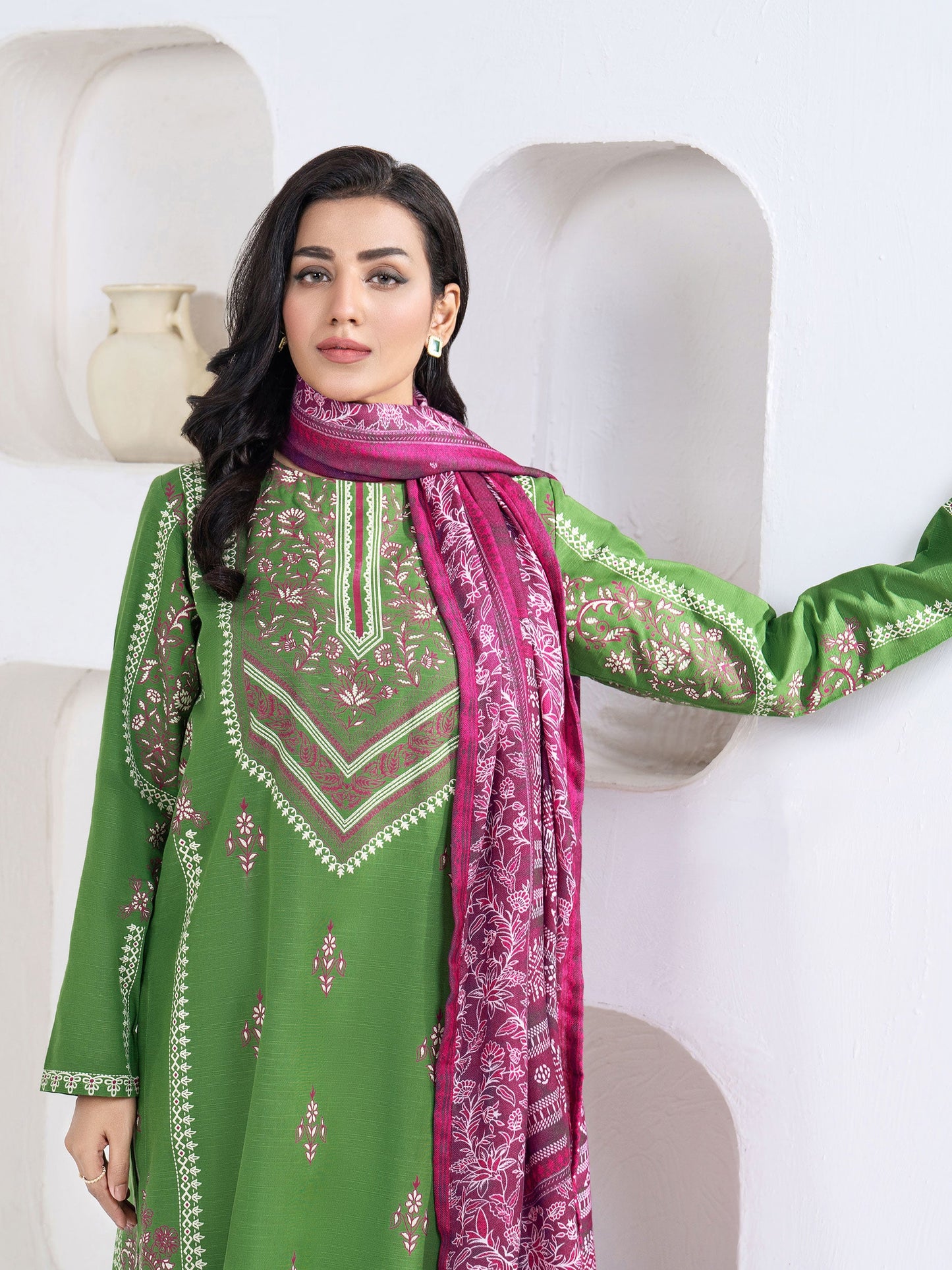 2 Piece Khaddar Suit-Paste Print(Unstitched)