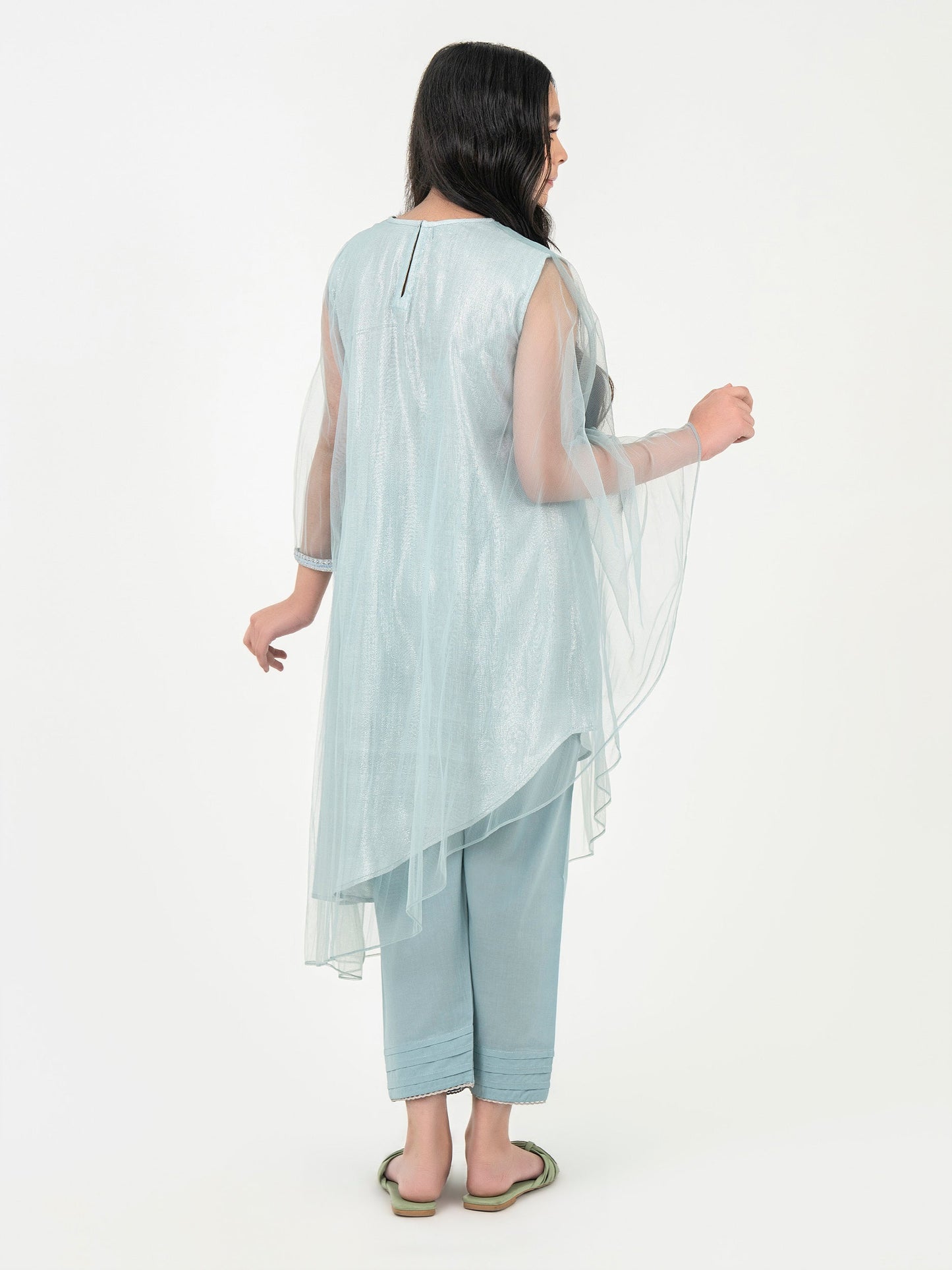2 Piece Net Suit-Embroidered (Pret)