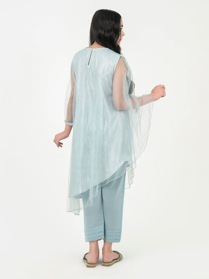2 Piece Net Suit-Embroidered (Pret)
