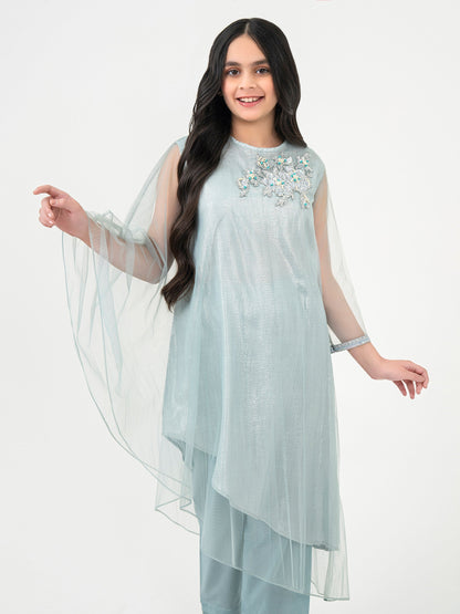 2 Piece Net Suit-Embroidered (Pret)