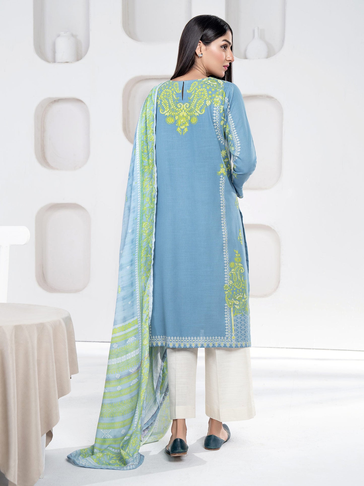 2 Piece Khaddar Suit-Paste Print(Unstitched)