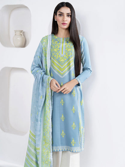 2 Piece Khaddar Suit-Paste Print(Unstitched)