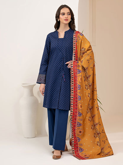 3 Piece Khaddar Suit-Printed (Unstitched)