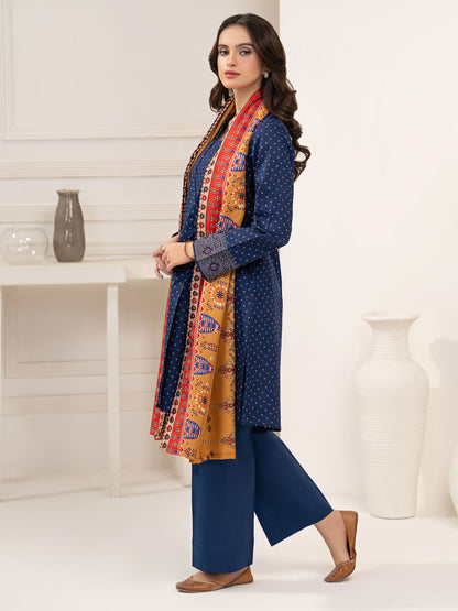 3 Piece Khaddar Suit-Printed (Unstitched)
