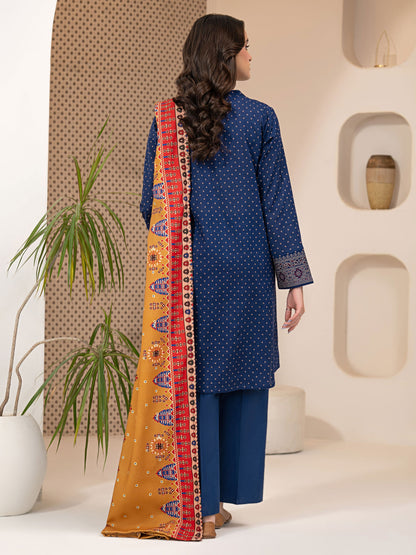3 Piece Khaddar Suit-Printed (Unstitched)