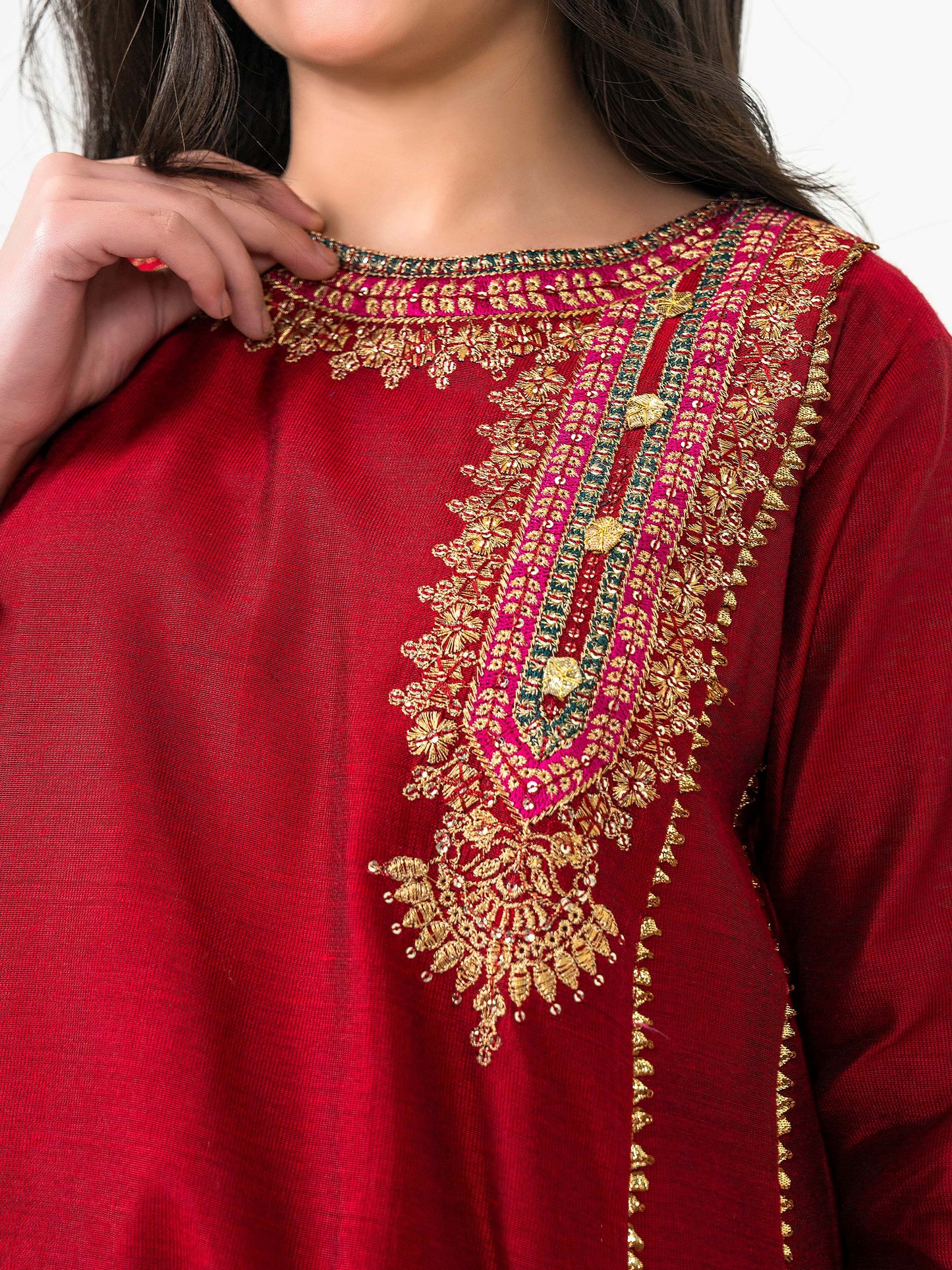 Net Shirt-Embroidered (Pret)
