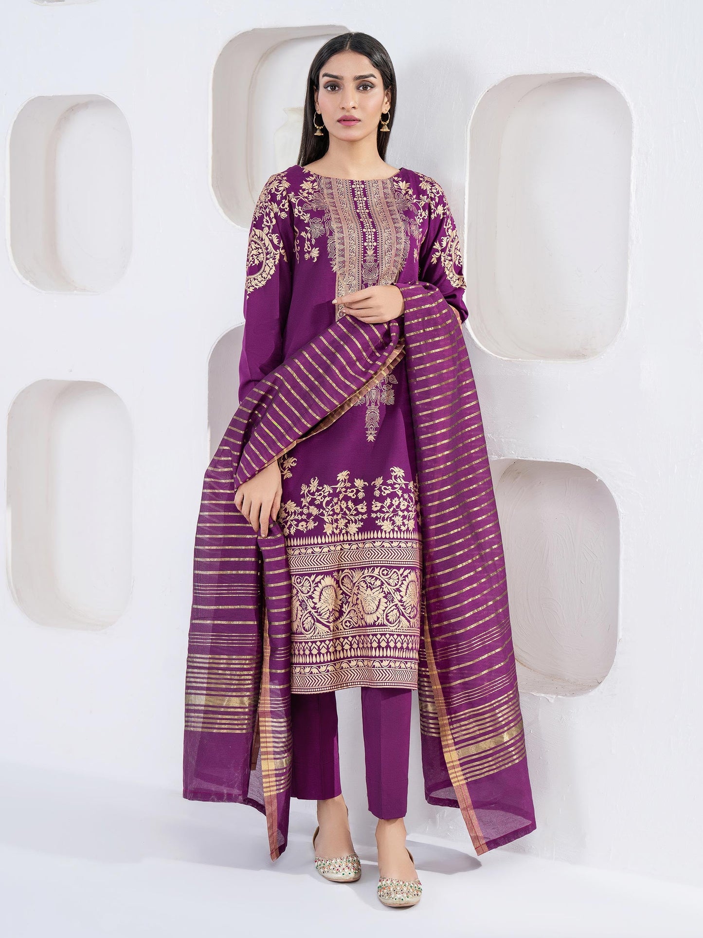 3 Piece Khaddar Suit-Paste Print(Unstitched)