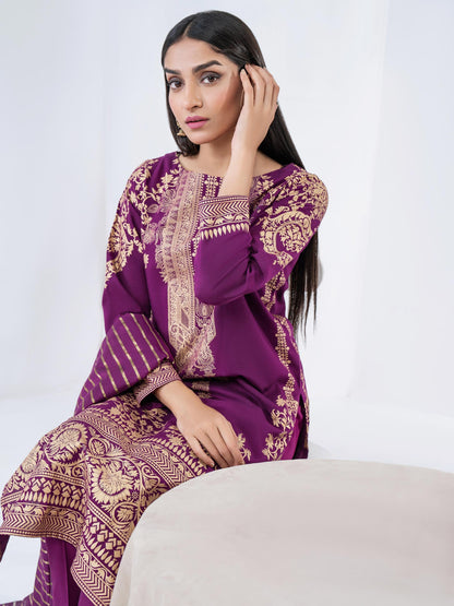 3 Piece Khaddar Suit-Paste Print(Unstitched)