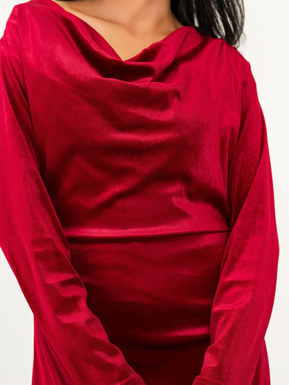 Dyed Velvet Dress