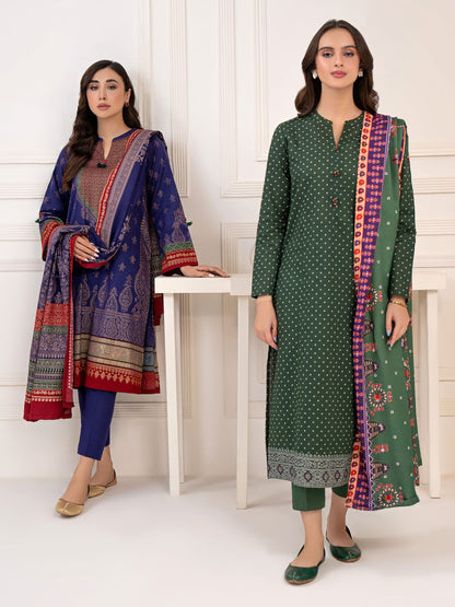 3 Piece Khaddar Suit-Printed (Unstitched)