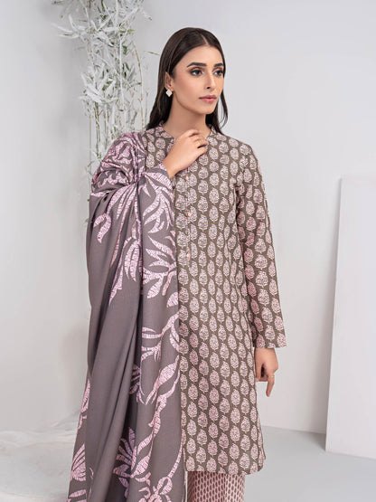 3 Piece Khaddar Suit-Printed (Unstitched)