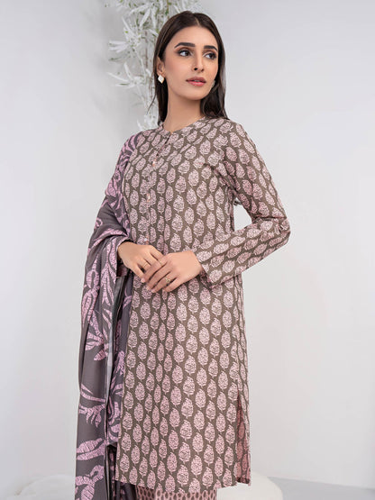3 Piece Khaddar Suit-Printed (Unstitched)