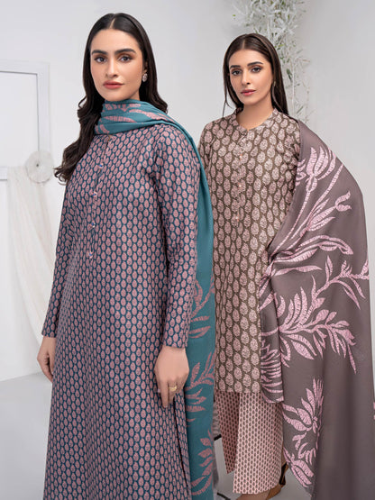 3 Piece Khaddar Suit-Printed (Unstitched)