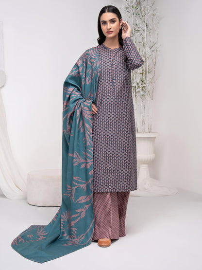 3 Piece Khaddar Suit-Printed (Unstitched)