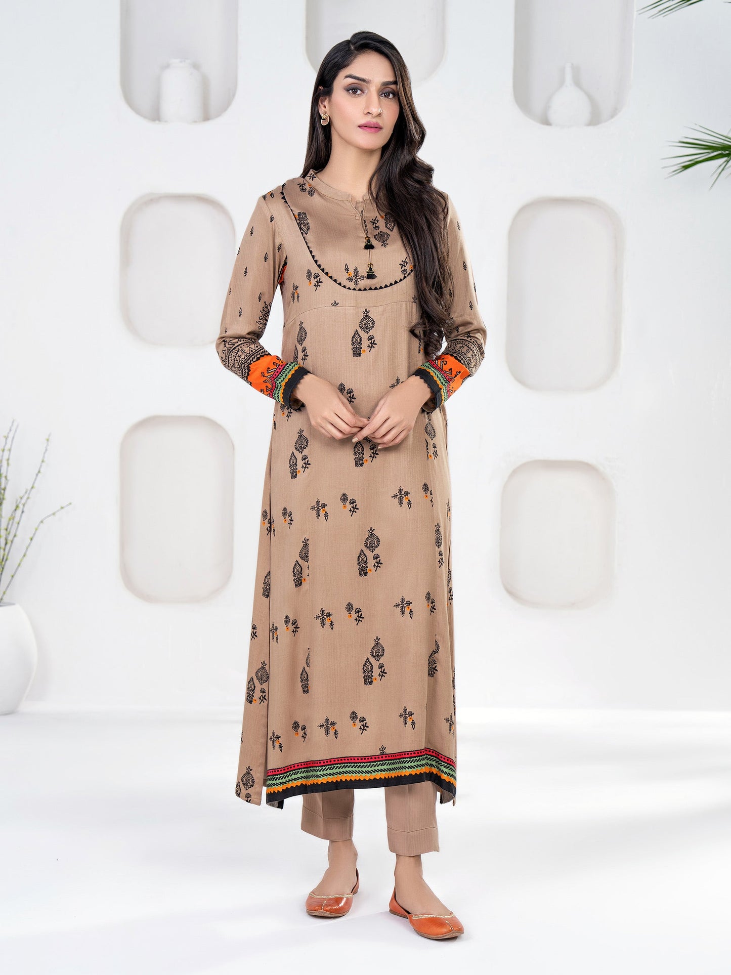 2 Piece Linen Suit-Printed (Unstitched)