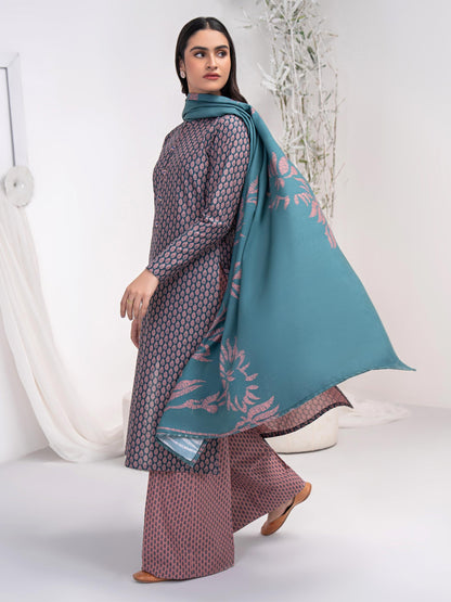 3 Piece Khaddar Suit-Printed (Unstitched)