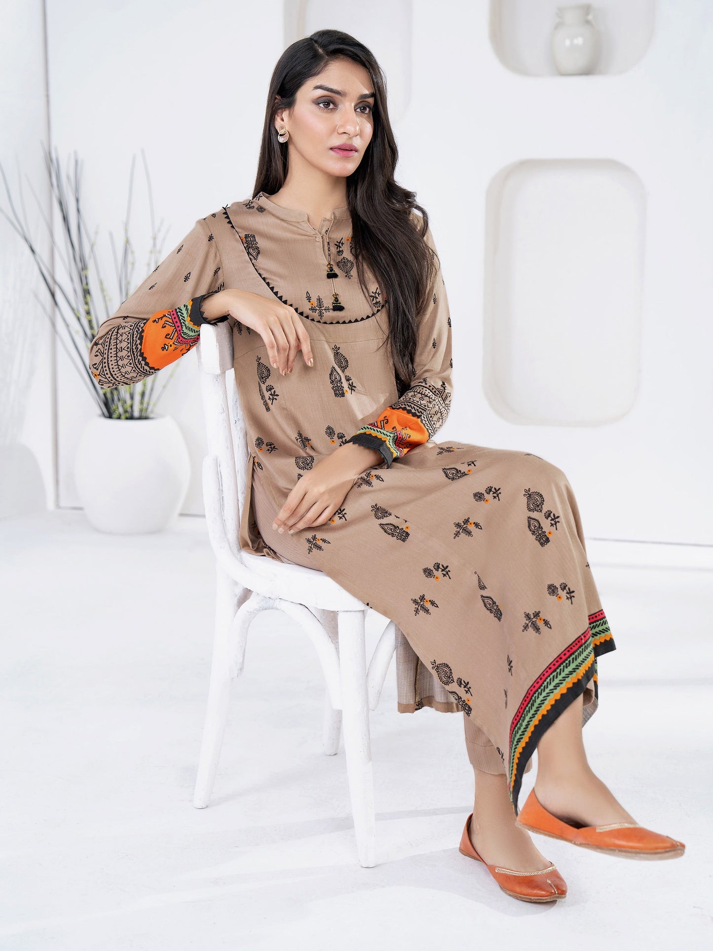 2 Piece Linen Suit-Printed (Unstitched)