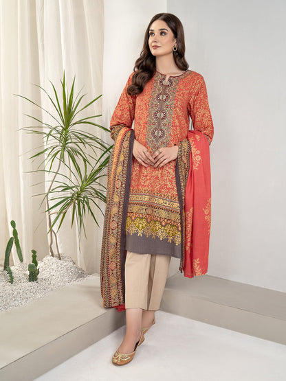2 Piece Khaddar Suit-Embroidered (Unstitched)