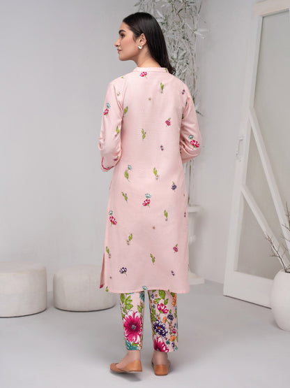 2 Piece Khaddar Suit-Printed(Unstitched)