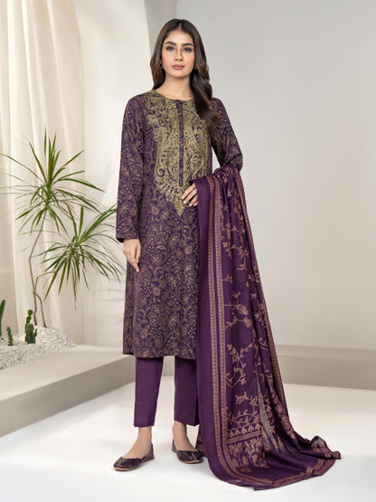3 Piece Khaddar Suit-Embroidered (Unstitched)