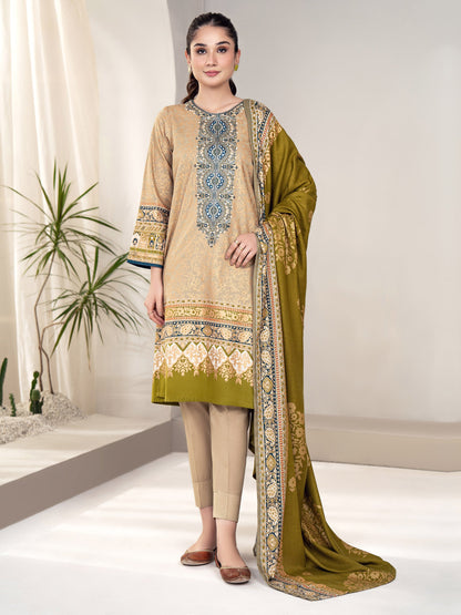 2 Piece Khaddar Suit-Embroidered (Unstitched)