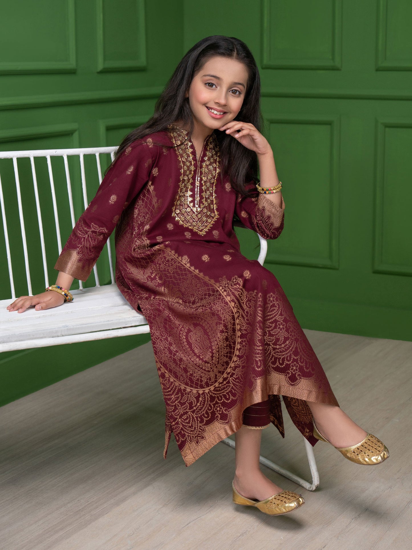 2 Piece Jacquard Suit-Embellished