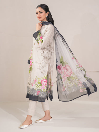 3 Piece Lawn Suit-Printed (Unstitched)