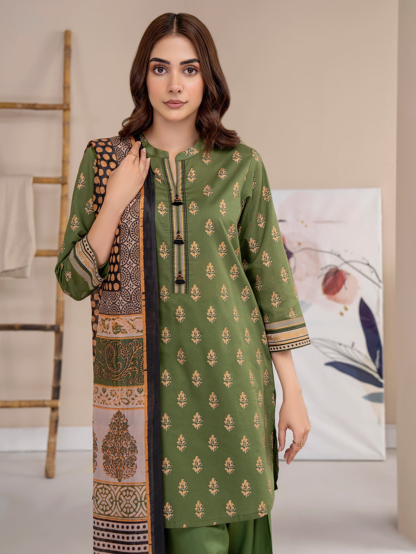 2 Piece Lawn Suit-Paste Print (Unstitched)