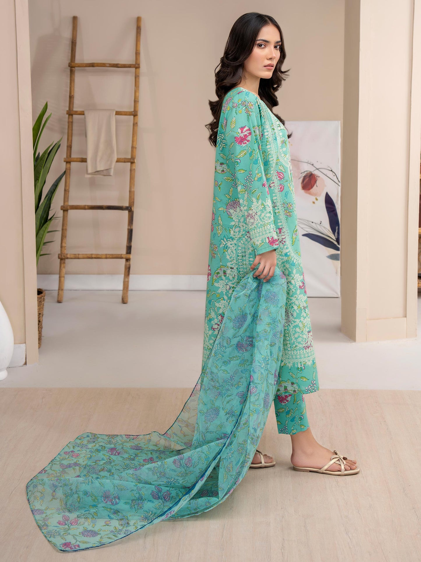 3 Piece Lawn Suit-Printed (Unstitched)