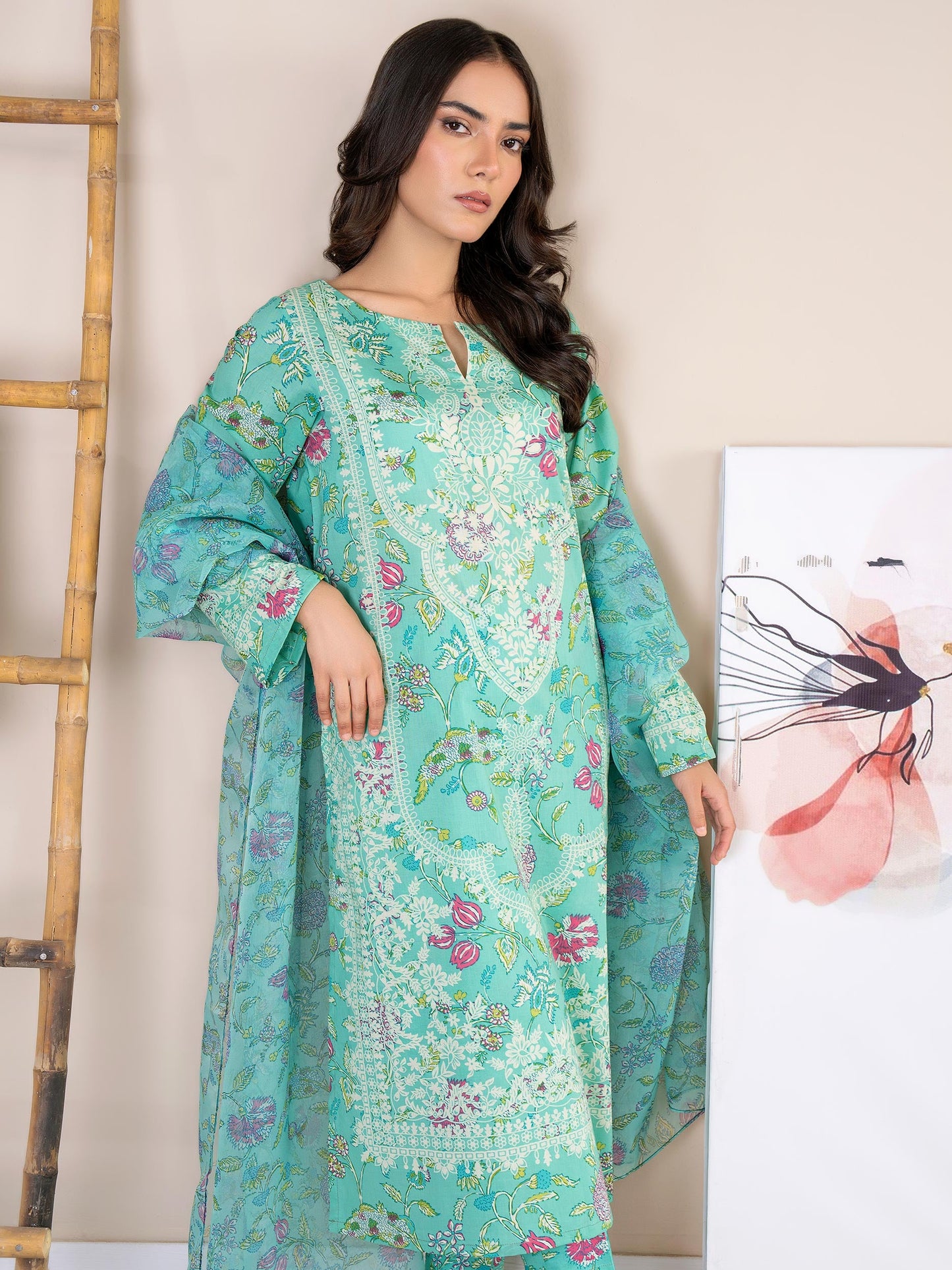 3 Piece Lawn Suit-Printed (Unstitched)