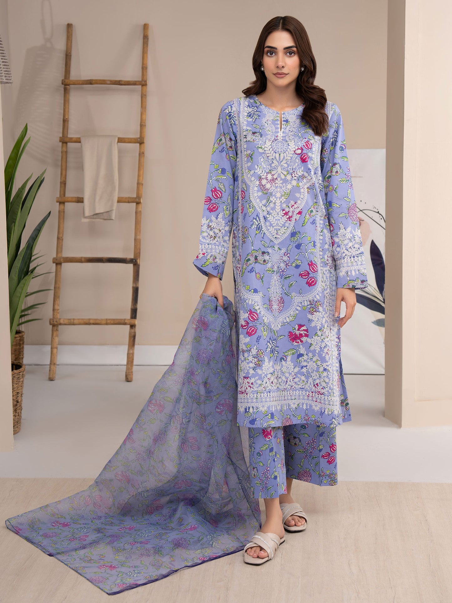 3 Piece Lawn Suit-Printed (Unstitched)