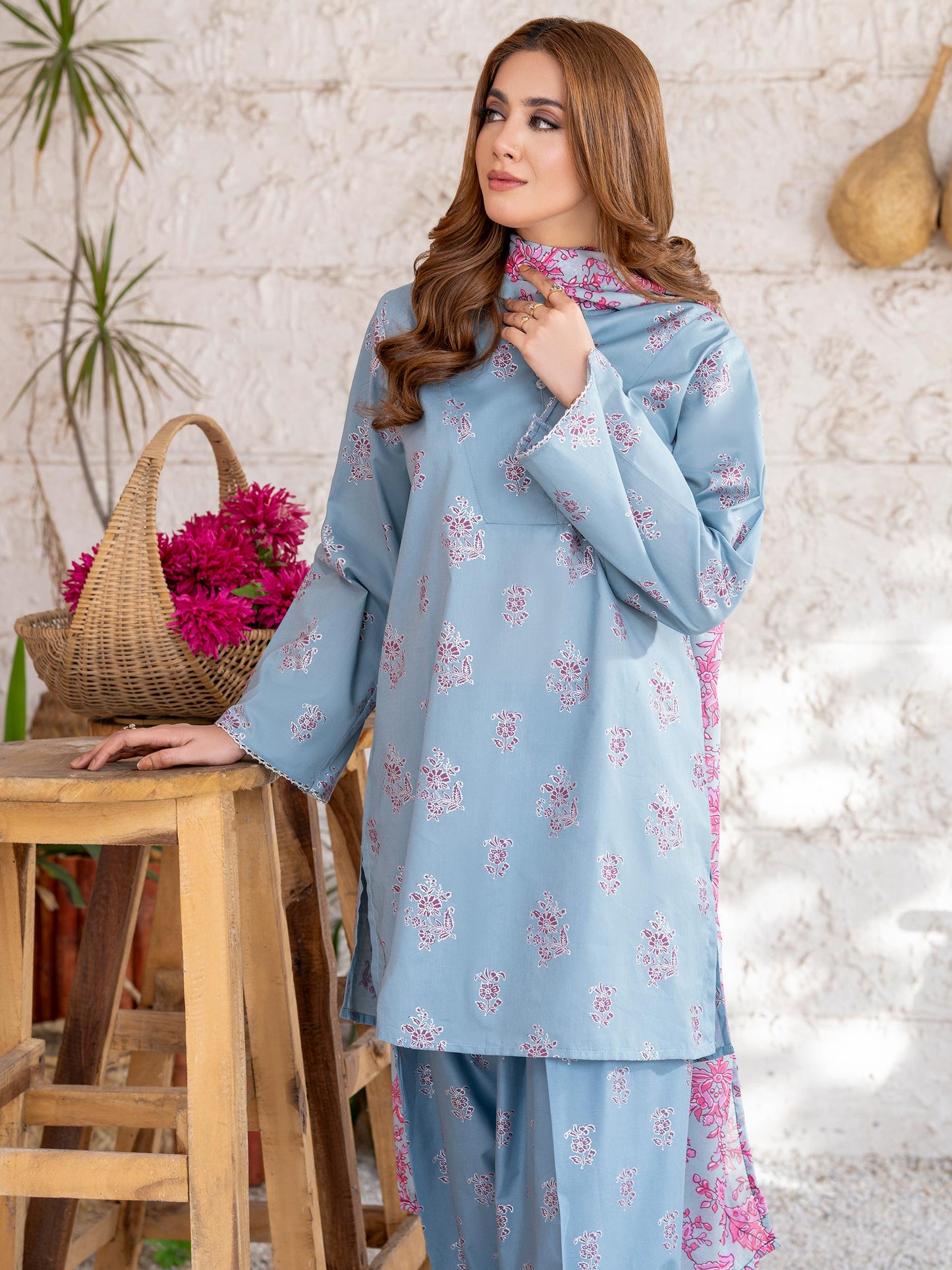 3 Piece Lawn Suit-Paste Print (Unstitched)