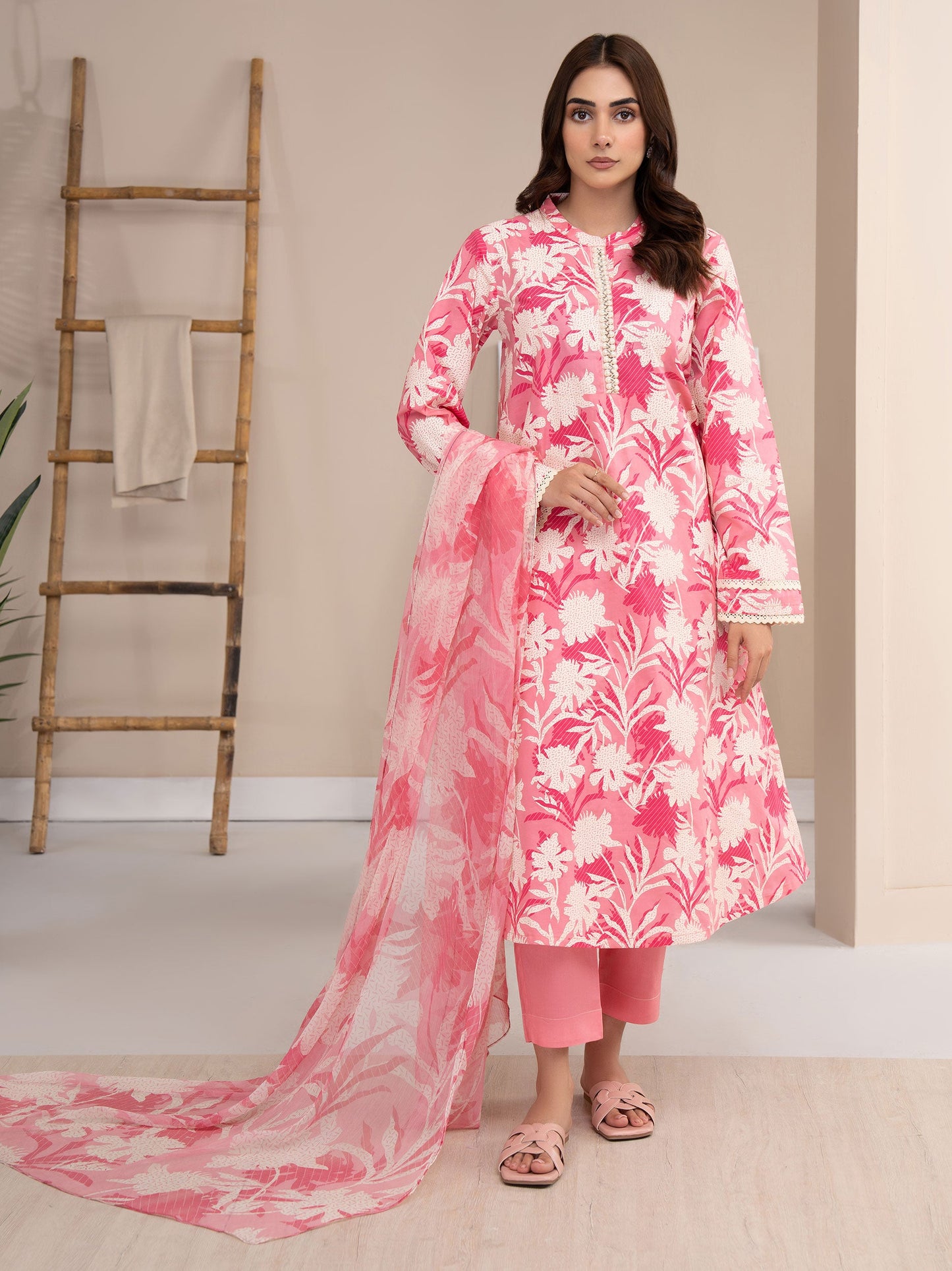 3 Piece Lawn Suit-Paste Print (Unstitched)