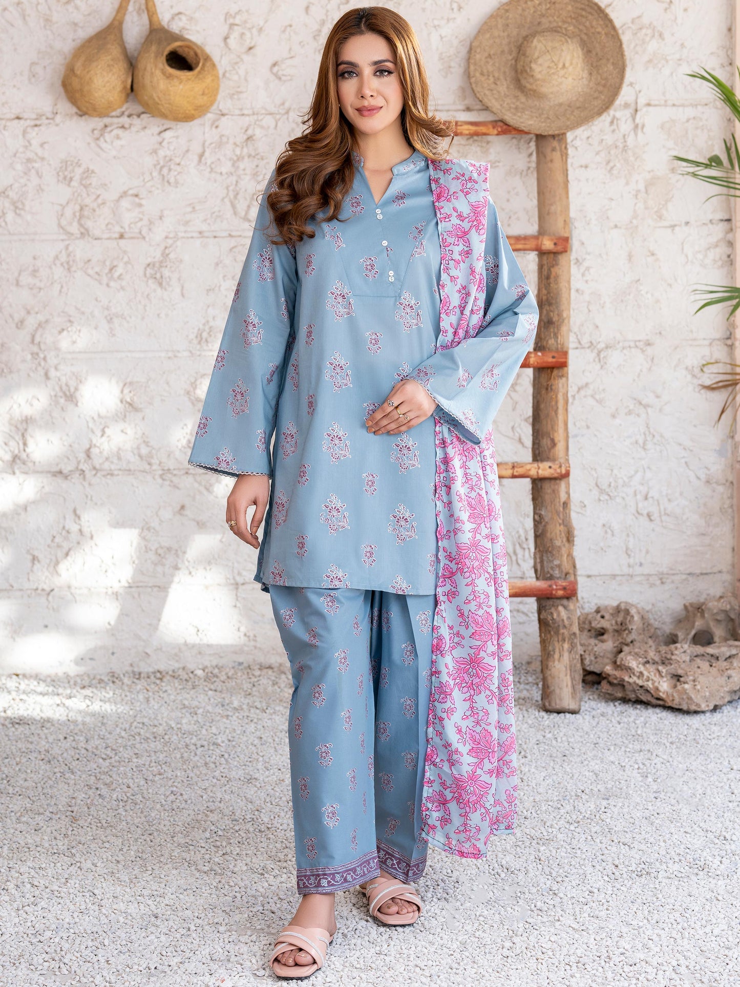 3 Piece Lawn Suit-Paste Print (Unstitched)
