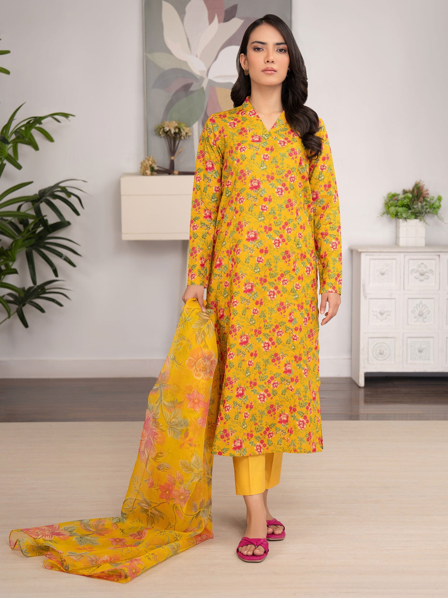 3 Piece Lawn Suit-Printed (Unstitched)