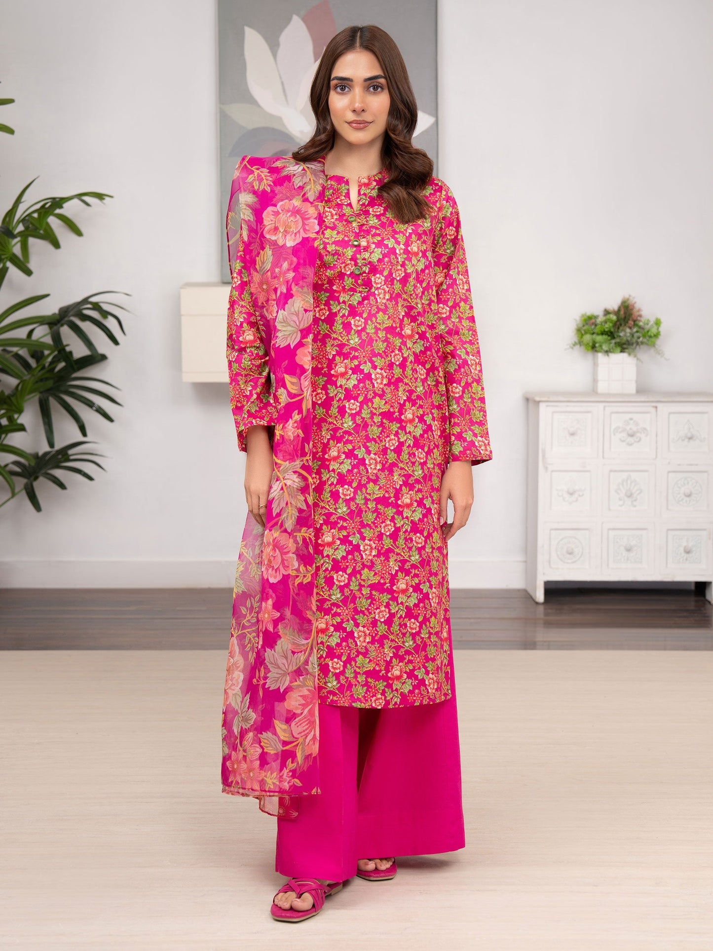 3 Piece Lawn Suit-Printed (Unstitched)