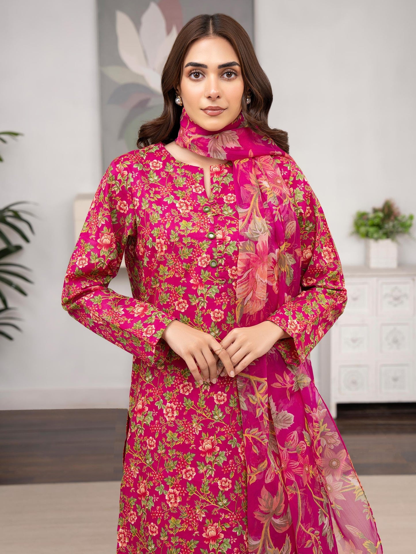 3 Piece Lawn Suit-Printed (Unstitched)