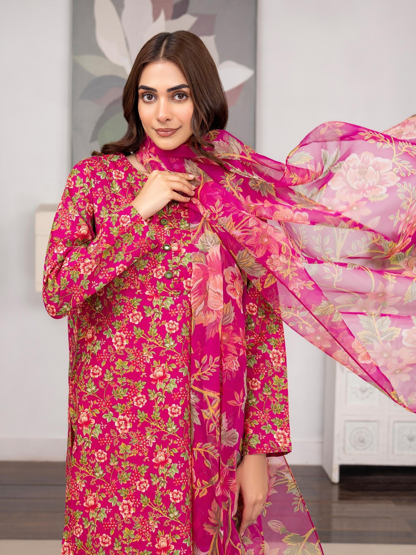 3 Piece Lawn Suit-Printed (Unstitched)