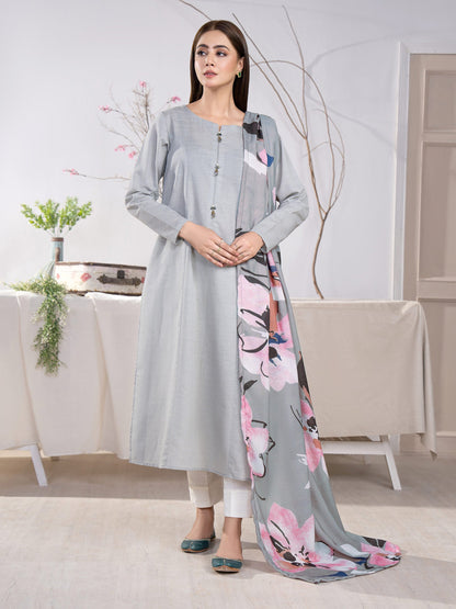2 Piece Khaddar Suit-Printed (Unstitched)