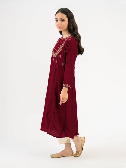 Velvet Frock-Embroidered